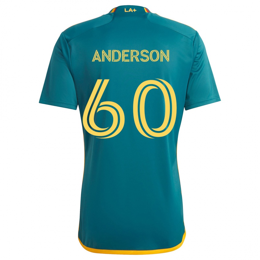 Kinder Nolan Anderson #60 Grün Gelb Auswärtstrikot Trikot 2024/25 T-Shirt Österreich