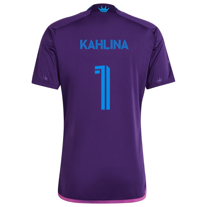 Kinder Kristijan Kahlina #1 Lila-Blau Auswärtstrikot Trikot 2024/25 T-Shirt Österreich