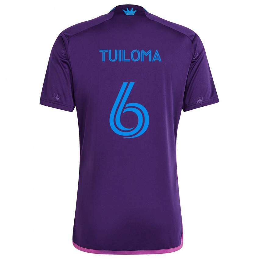 Kinder Bill Tuiloma #6 Lila-Blau Auswärtstrikot Trikot 2024/25 T-Shirt Österreich