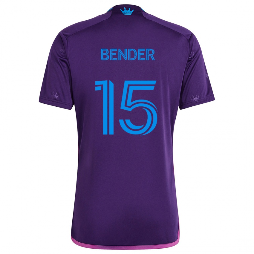 Kinder Ben Bender #15 Lila-Blau Auswärtstrikot Trikot 2024/25 T-Shirt Österreich