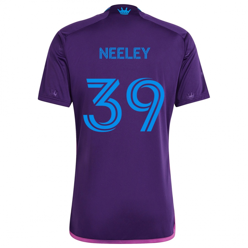 Kinder Jack Neeley #39 Lila-Blau Auswärtstrikot Trikot 2024/25 T-Shirt Österreich