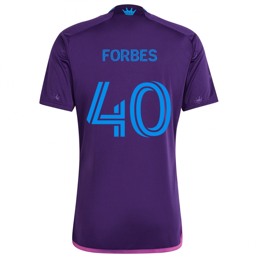 Kinder Jahlane Forbes #40 Lila-Blau Auswärtstrikot Trikot 2024/25 T-Shirt Österreich