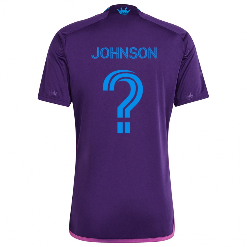 Kinder Tate Johnson #0 Lila-Blau Auswärtstrikot Trikot 2024/25 T-Shirt Österreich