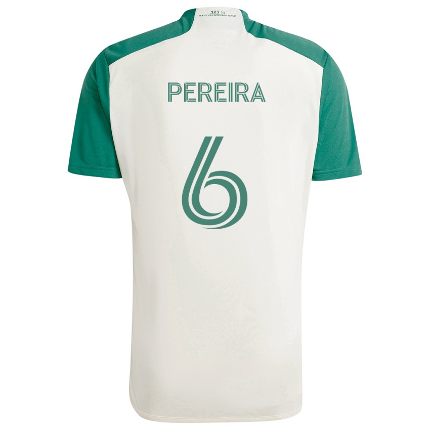 Kinder Daniel Pereira #6 Braune Farben Grün Auswärtstrikot Trikot 2024/25 T-Shirt Österreich