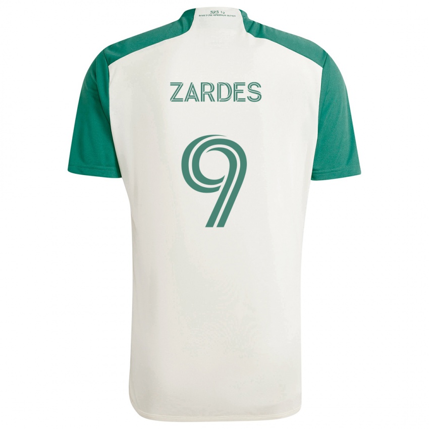 Kinder Gyasi Zardes #9 Braune Farben Grün Auswärtstrikot Trikot 2024/25 T-Shirt Österreich