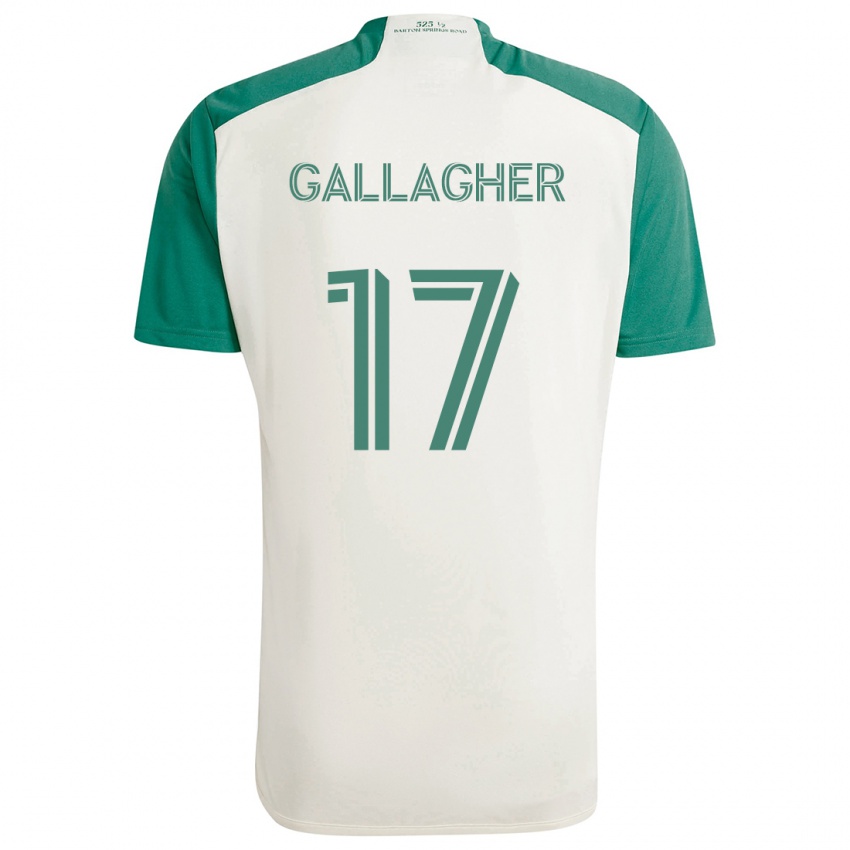 Kinder Jon Gallagher #17 Braune Farben Grün Auswärtstrikot Trikot 2024/25 T-Shirt Österreich