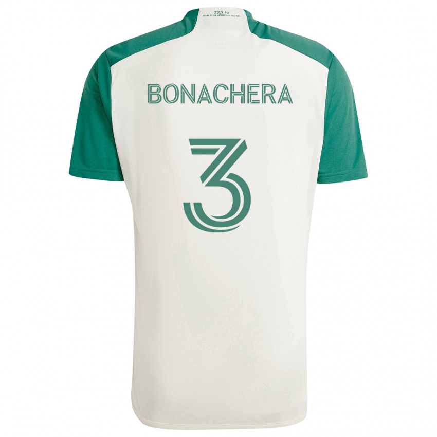 Kinder Rubén Bonachera #3 Braune Farben Grün Auswärtstrikot Trikot 2024/25 T-Shirt Österreich