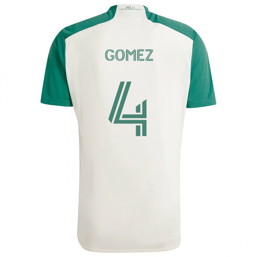 Kinder Antonio Gomez #4 Braune Farben Grün Auswärtstrikot Trikot 2024/25 T-Shirt Österreich