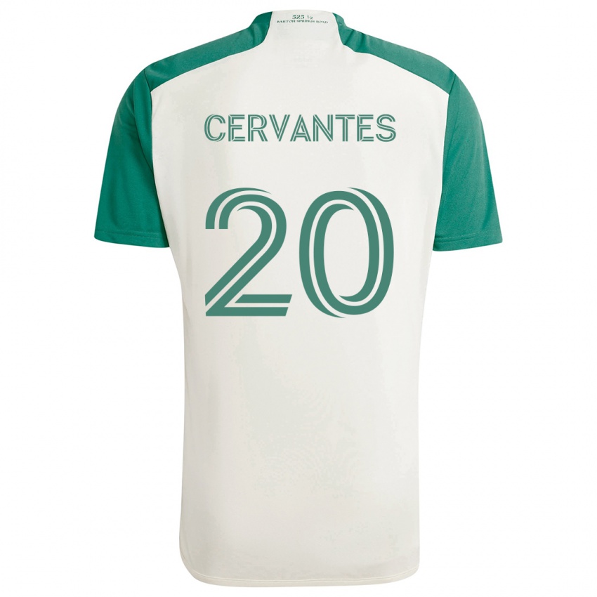 Kinder Aaron Cervantes #20 Braune Farben Grün Auswärtstrikot Trikot 2024/25 T-Shirt Österreich