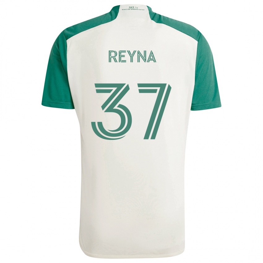 Kinder Joah Reyna #37 Braune Farben Grün Auswärtstrikot Trikot 2024/25 T-Shirt Österreich