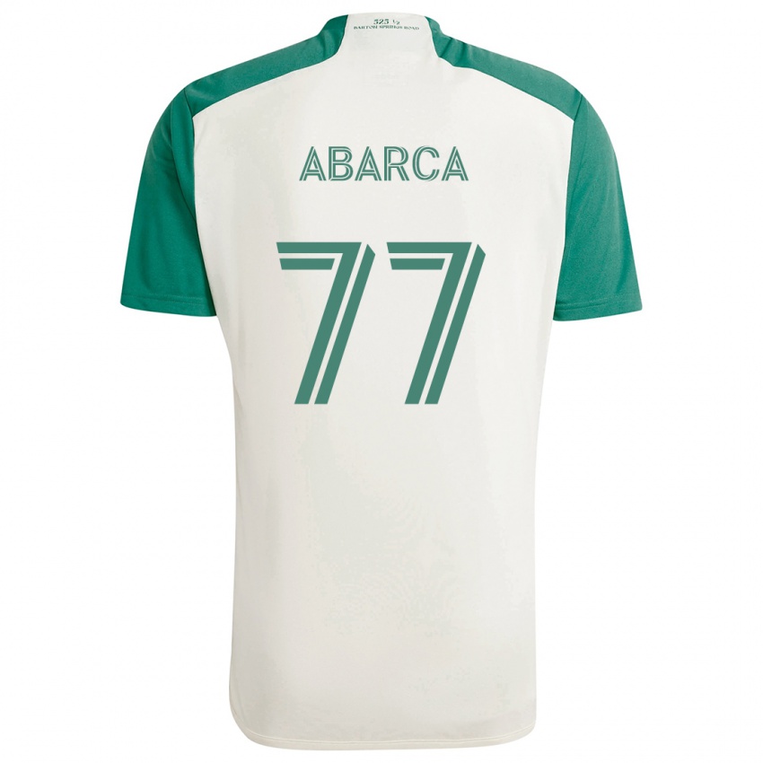 Kinder Diego Abarca #77 Braune Farben Grün Auswärtstrikot Trikot 2024/25 T-Shirt Österreich