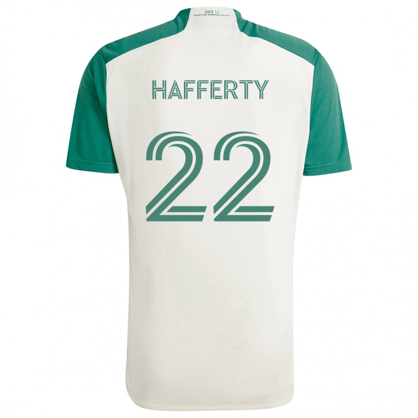 Kinder Joe Hafferty #22 Braune Farben Grün Auswärtstrikot Trikot 2024/25 T-Shirt Österreich