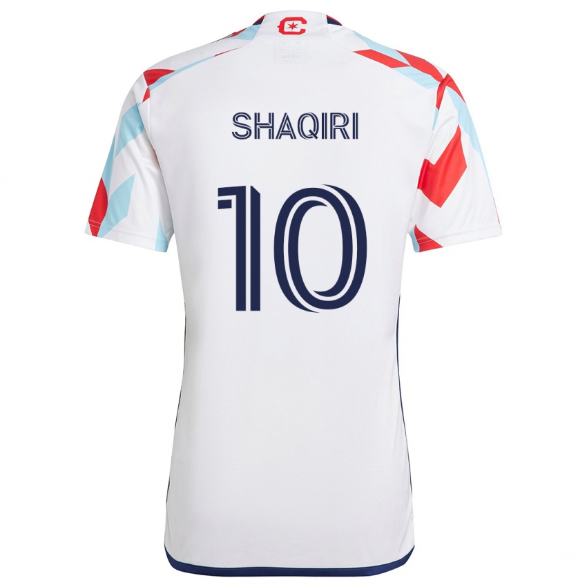 Kinder Xherdan Shaqiri #10 Weiß Rot Blau Auswärtstrikot Trikot 2024/25 T-Shirt Österreich