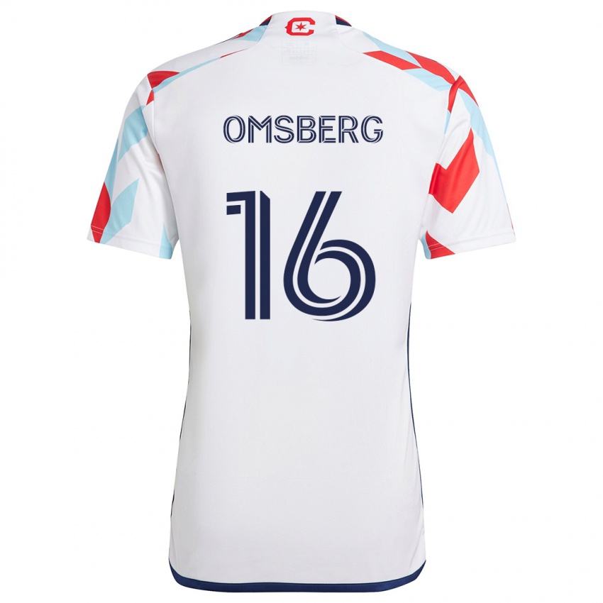 Kinder Wyatt Omsberg #16 Weiß Rot Blau Auswärtstrikot Trikot 2024/25 T-Shirt Österreich