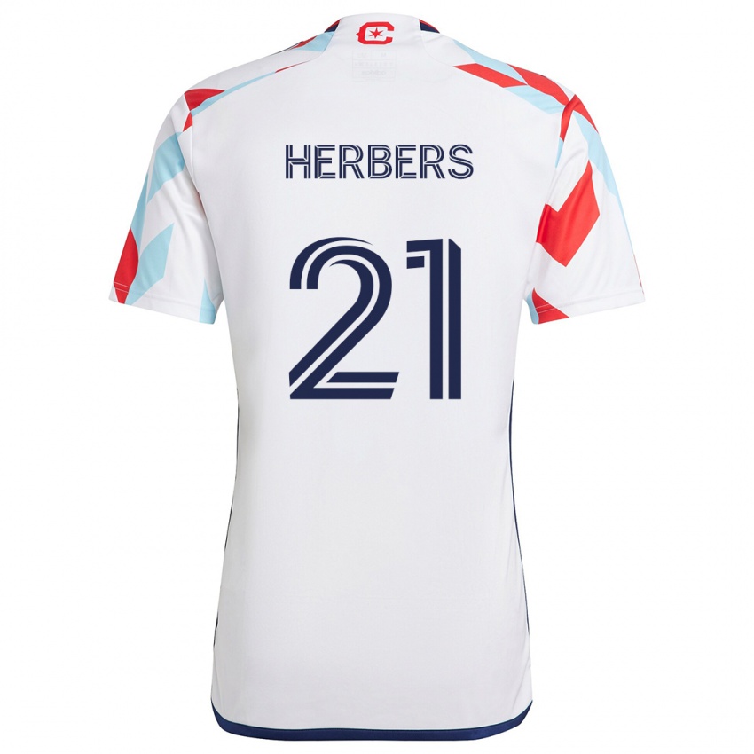 Kinder Fabian Herbers #21 Weiß Rot Blau Auswärtstrikot Trikot 2024/25 T-Shirt Österreich