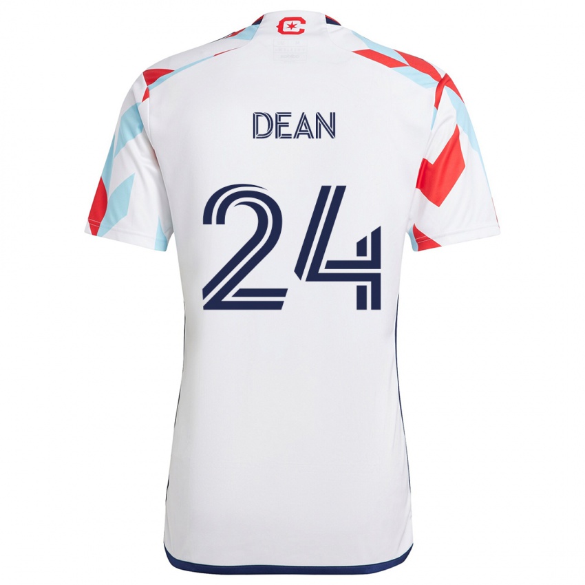 Kinder Jonathan Dean #24 Weiß Rot Blau Auswärtstrikot Trikot 2024/25 T-Shirt Österreich