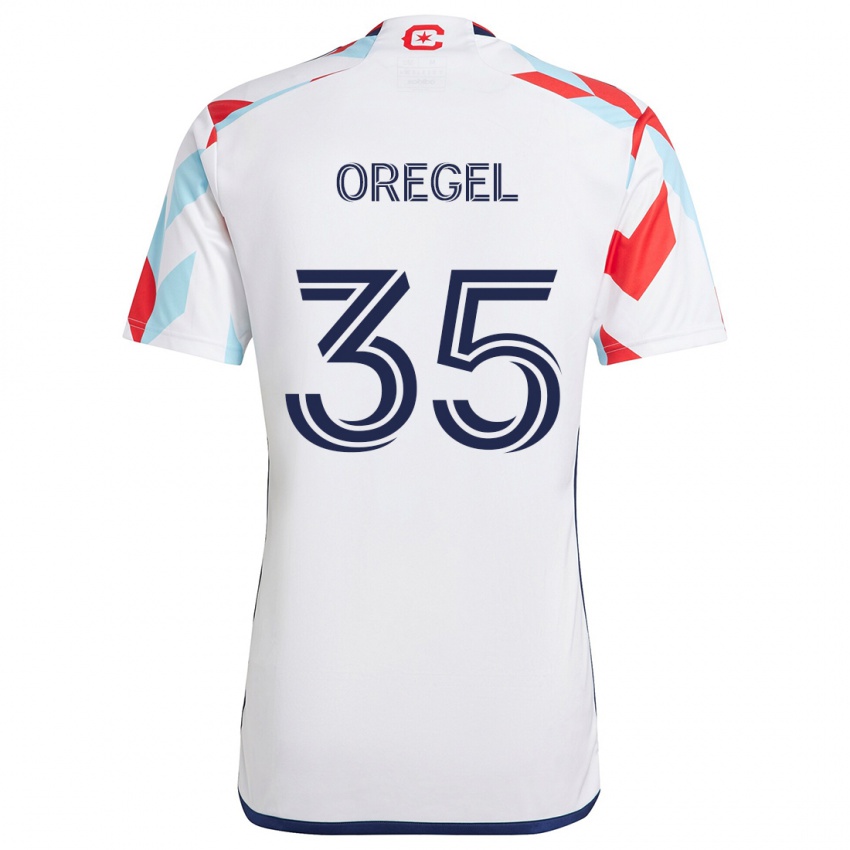 Kinder Sergio Oregel #35 Weiß Rot Blau Auswärtstrikot Trikot 2024/25 T-Shirt Österreich