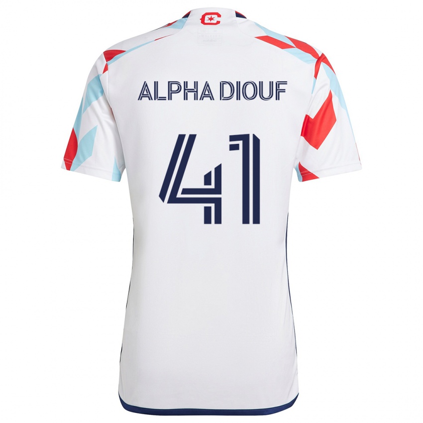 Kinder Jean Alpha Diouf #41 Weiß Rot Blau Auswärtstrikot Trikot 2024/25 T-Shirt Österreich