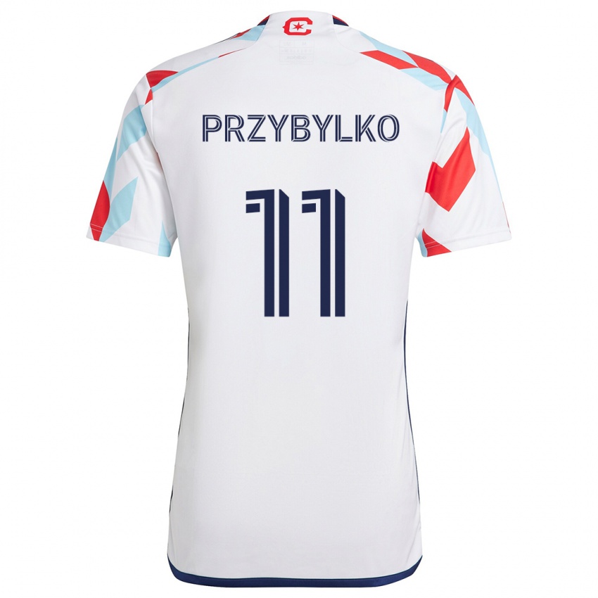 Kinder Kacper Przybylko #11 Weiß Rot Blau Auswärtstrikot Trikot 2024/25 T-Shirt Österreich