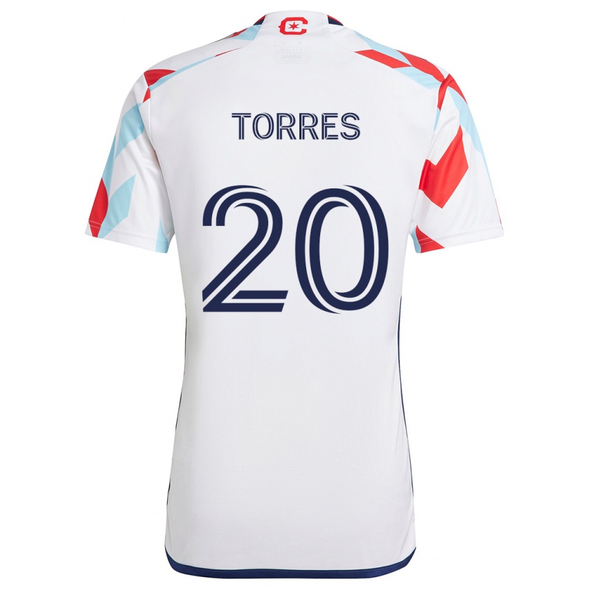 Kinder Jairo Torres #20 Weiß Rot Blau Auswärtstrikot Trikot 2024/25 T-Shirt Österreich