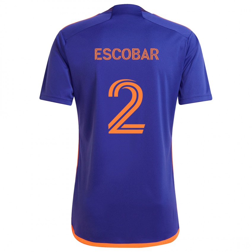 Kinder Franco Escobar #2 Lila Orange Auswärtstrikot Trikot 2024/25 T-Shirt Österreich