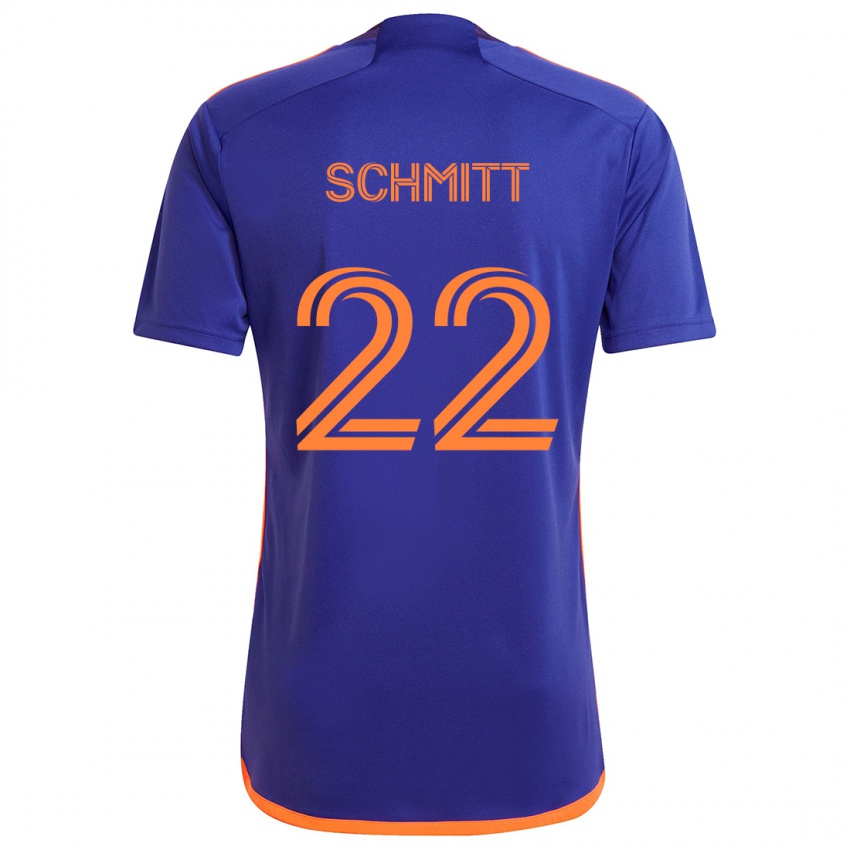 Kinder Tate Schmitt #22 Lila Orange Auswärtstrikot Trikot 2024/25 T-Shirt Österreich