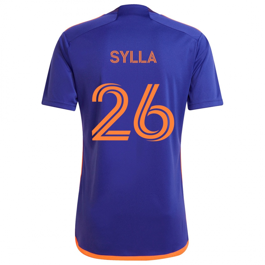 Kinder Ousmane Sylla #26 Lila Orange Auswärtstrikot Trikot 2024/25 T-Shirt Österreich