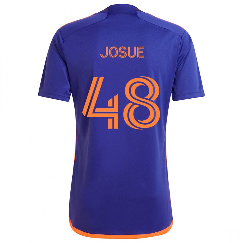 Kinder Josué #48 Lila Orange Auswärtstrikot Trikot 2024/25 T-Shirt Österreich