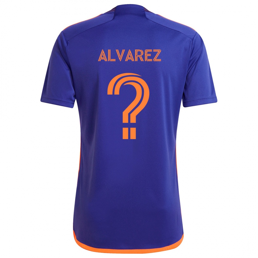 Kinder Gianmarco Alvarez #0 Lila Orange Auswärtstrikot Trikot 2024/25 T-Shirt Österreich