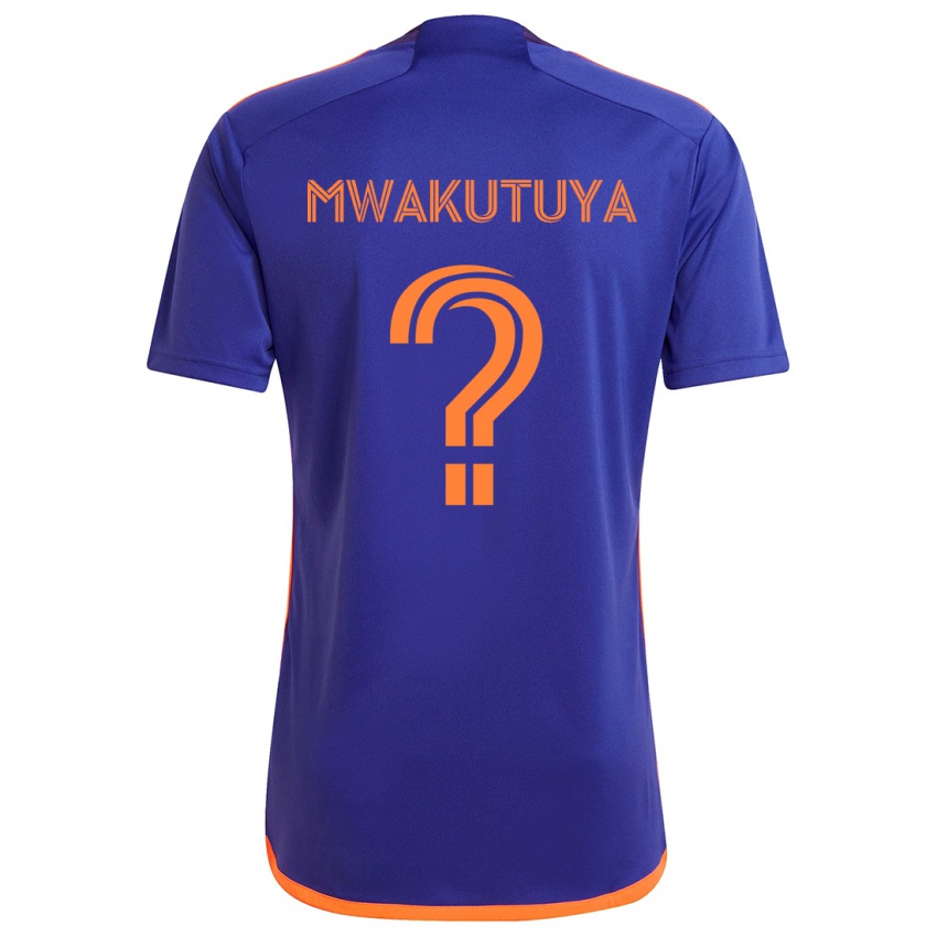 Kinder Isaac Mwakutuya #0 Lila Orange Auswärtstrikot Trikot 2024/25 T-Shirt Österreich