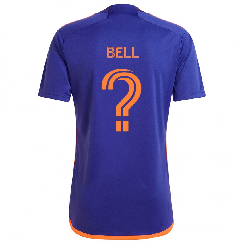 Kinder Jahmani Bell #0 Lila Orange Auswärtstrikot Trikot 2024/25 T-Shirt Österreich