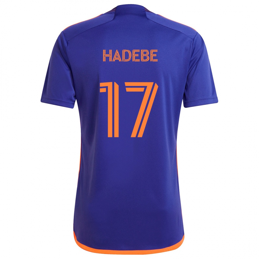 Kinder Teenage Hadebe #17 Lila Orange Auswärtstrikot Trikot 2024/25 T-Shirt Österreich