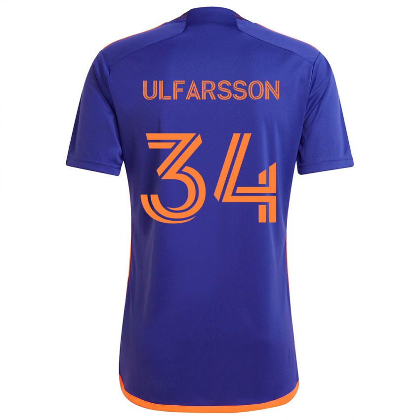 Kinder Thor Úlfarsson #34 Lila Orange Auswärtstrikot Trikot 2024/25 T-Shirt Österreich