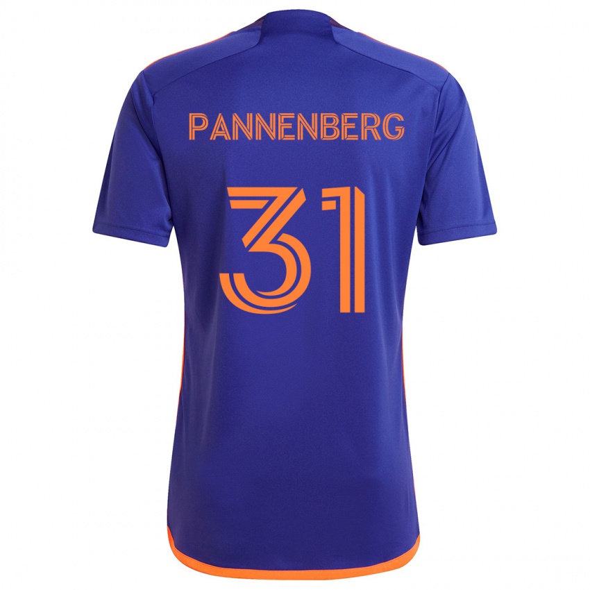 Kinder Andrew Pannenberg #31 Lila Orange Auswärtstrikot Trikot 2024/25 T-Shirt Österreich