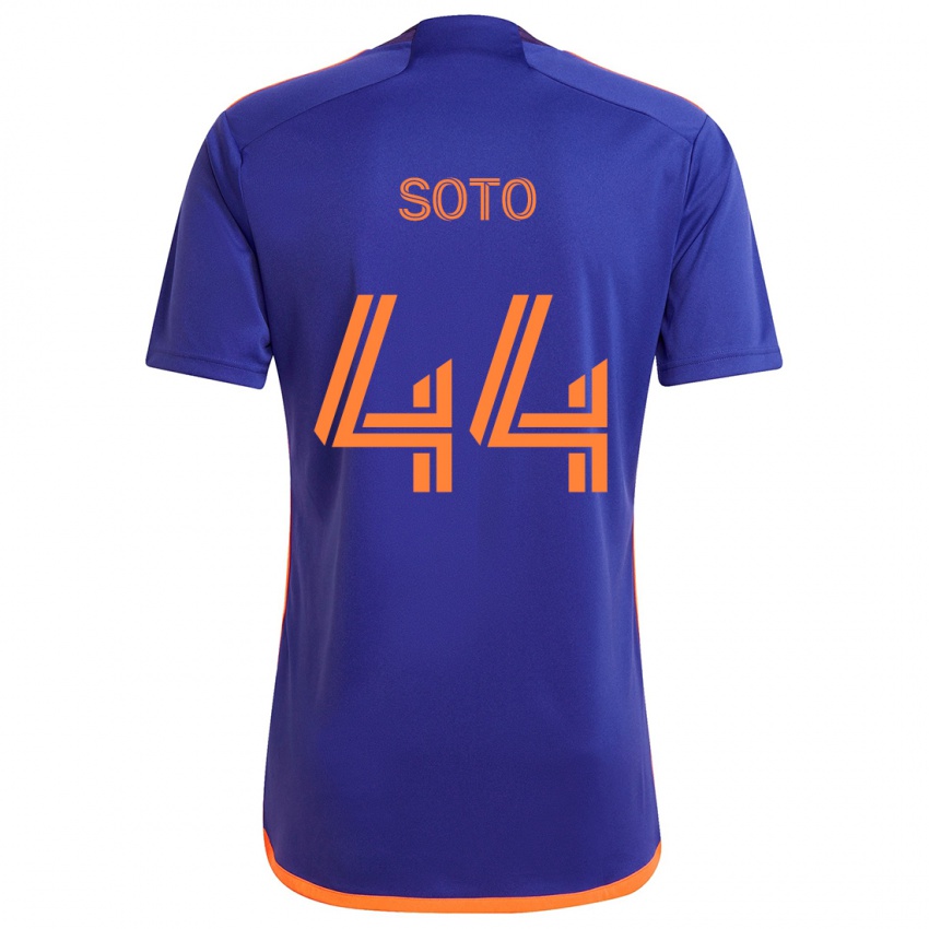 Kinder Ezekiel Soto #44 Lila Orange Auswärtstrikot Trikot 2024/25 T-Shirt Österreich