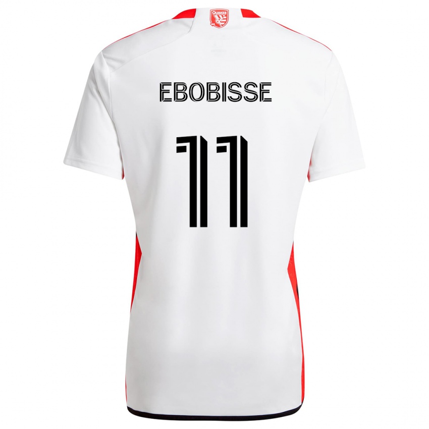 Kinder Jeremy Ebobisse #11 Weiß Rot Auswärtstrikot Trikot 2024/25 T-Shirt Österreich