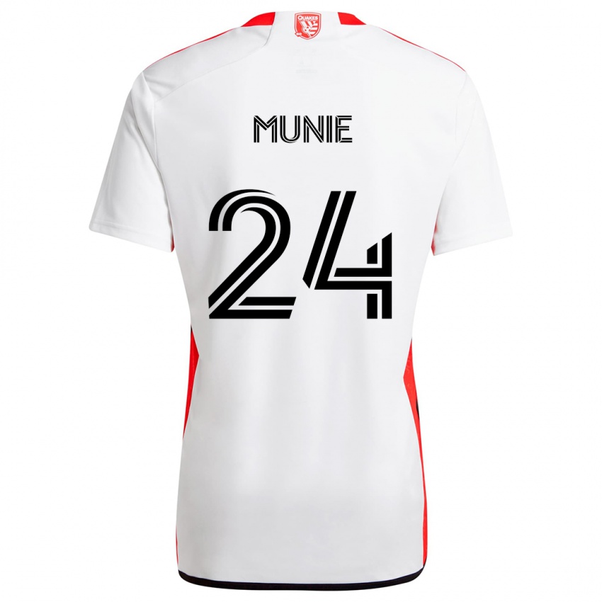 Kinder Daniel Munie #24 Weiß Rot Auswärtstrikot Trikot 2024/25 T-Shirt Österreich