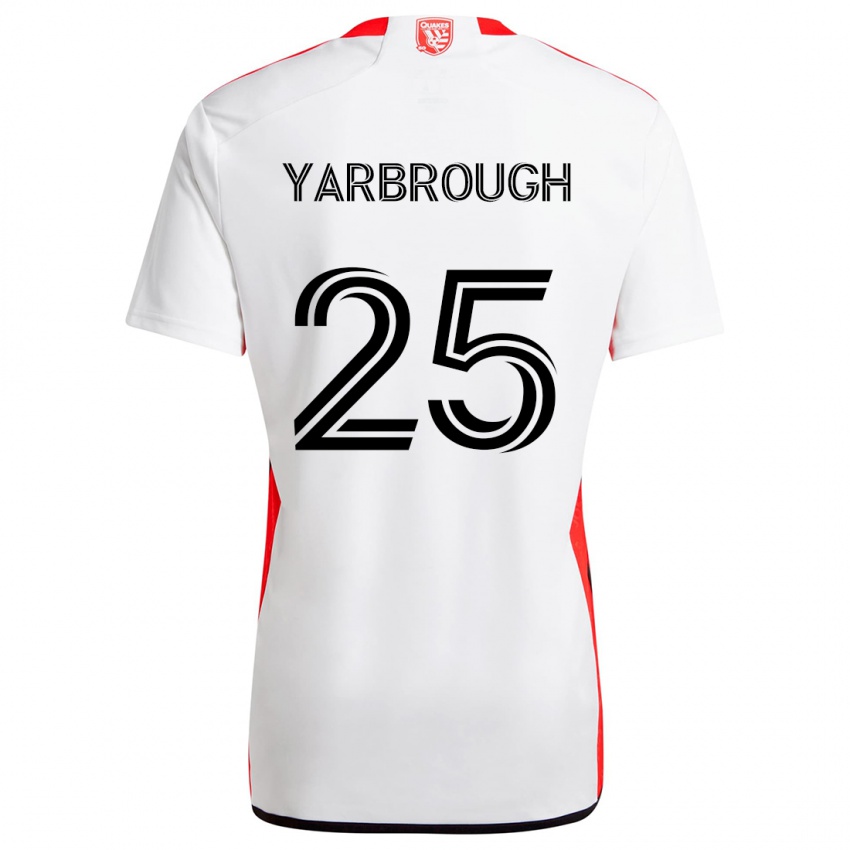 Kinder William Yarbrough #25 Weiß Rot Auswärtstrikot Trikot 2024/25 T-Shirt Österreich