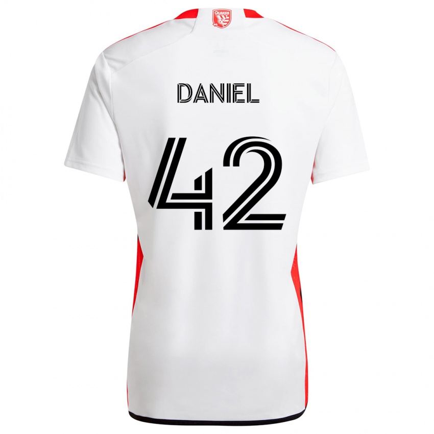 Kinder Daniel #42 Weiß Rot Auswärtstrikot Trikot 2024/25 T-Shirt Österreich