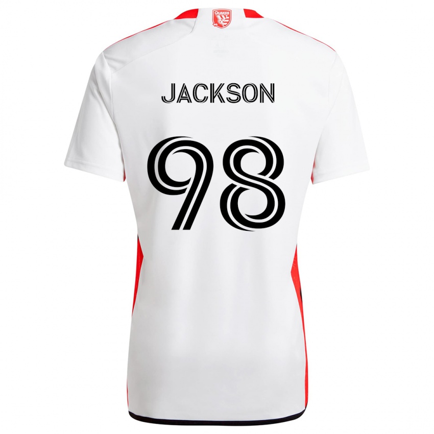 Kinder Jacob Jackson #98 Weiß Rot Auswärtstrikot Trikot 2024/25 T-Shirt Österreich