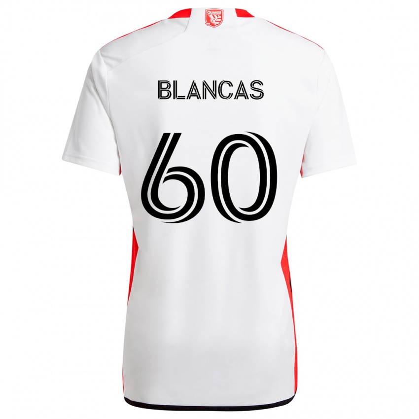 Kinder Eduardo Blancas #60 Weiß Rot Auswärtstrikot Trikot 2024/25 T-Shirt Österreich