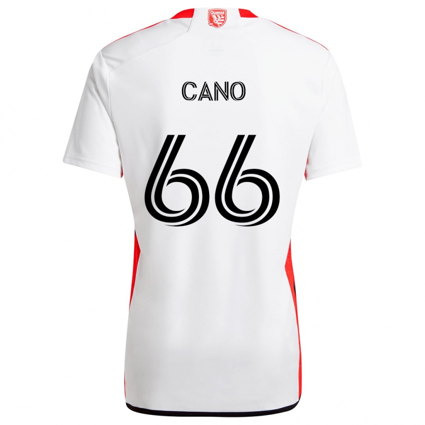 Kinder Alejandro Cano #66 Weiß Rot Auswärtstrikot Trikot 2024/25 T-Shirt Österreich