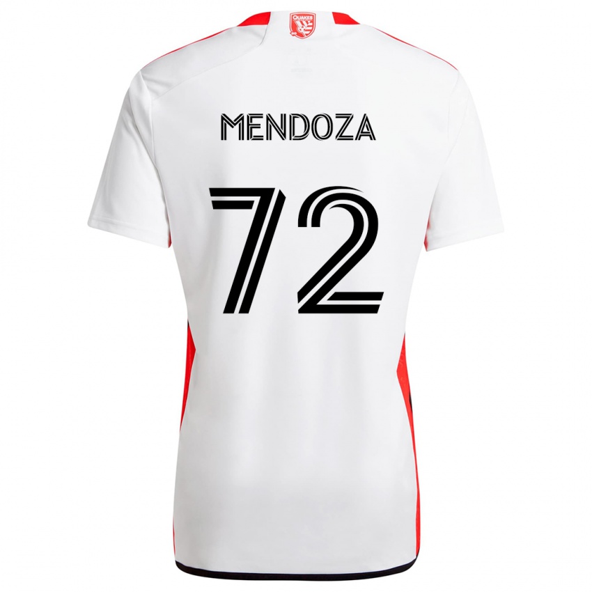 Kinder Edwyn Mendoza #72 Weiß Rot Auswärtstrikot Trikot 2024/25 T-Shirt Österreich