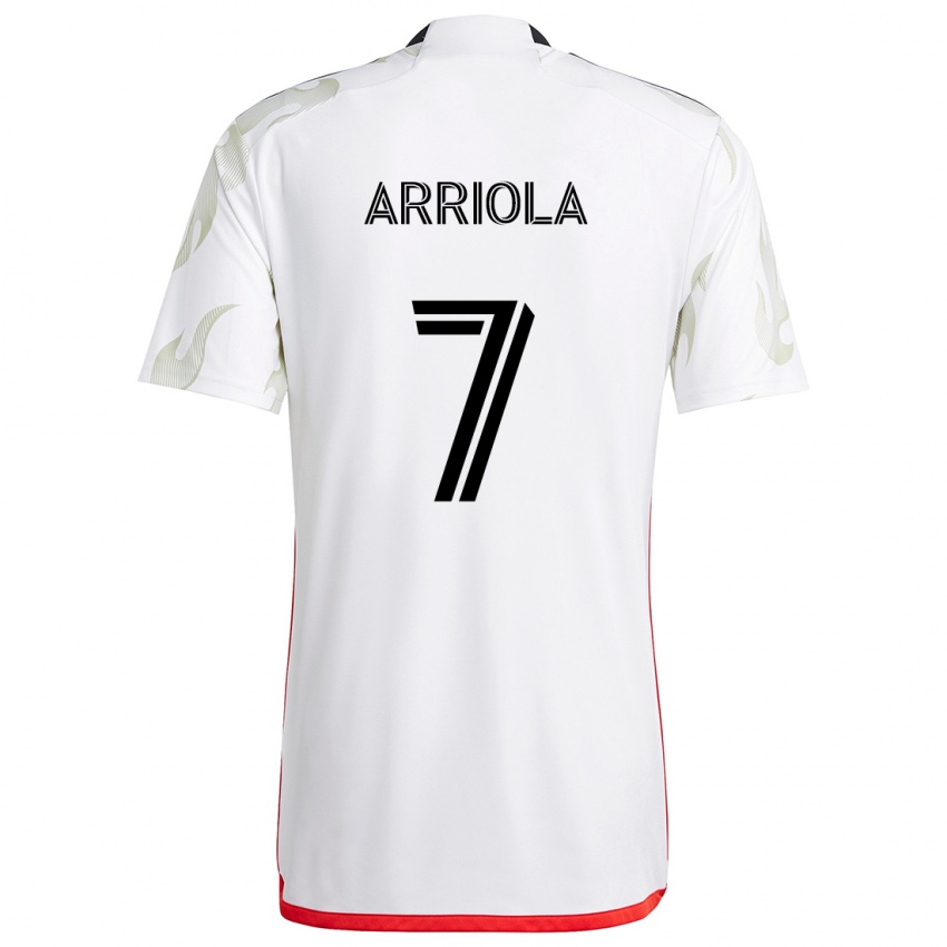 Kinder Paul Arriola #7 Weiß Rot Schwarz Auswärtstrikot Trikot 2024/25 T-Shirt Österreich