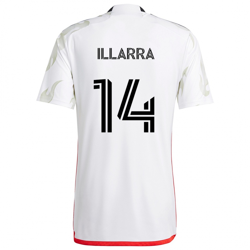 Kinder Asier Illarramendi #14 Weiß Rot Schwarz Auswärtstrikot Trikot 2024/25 T-Shirt Österreich