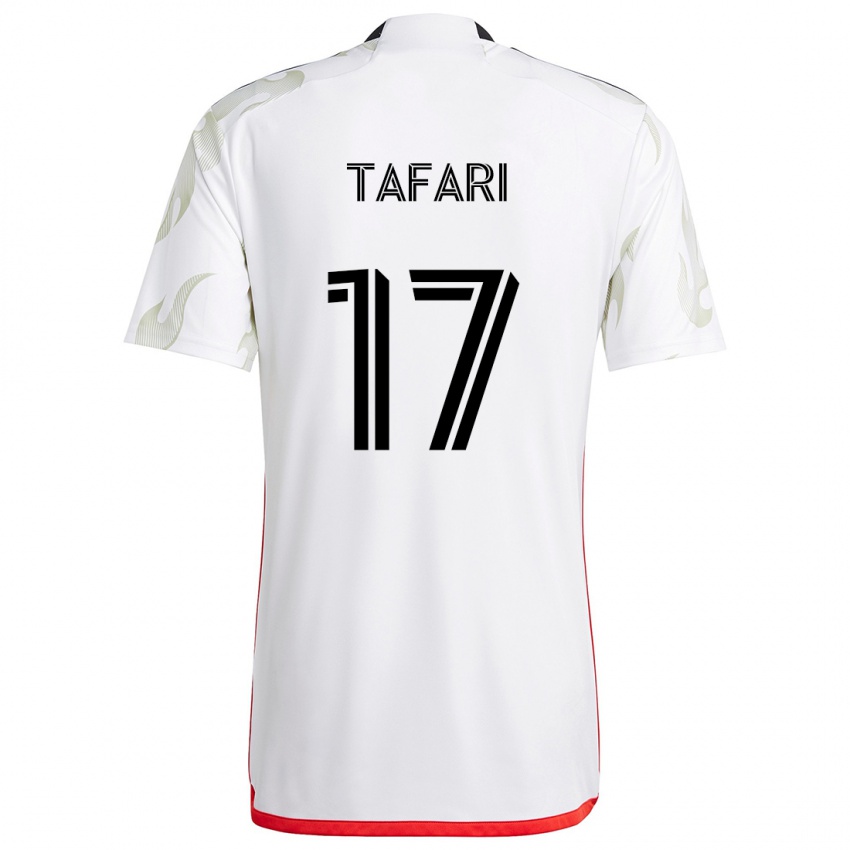 Kinder Nkosi Tafari #17 Weiß Rot Schwarz Auswärtstrikot Trikot 2024/25 T-Shirt Österreich