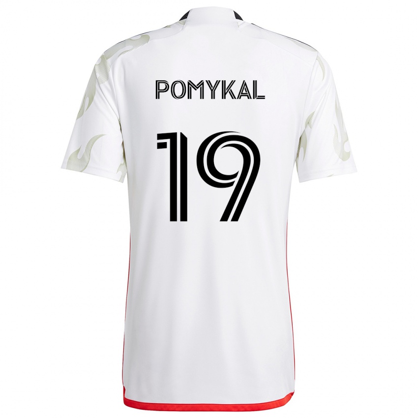 Kinder Paxton Pomykal #19 Weiß Rot Schwarz Auswärtstrikot Trikot 2024/25 T-Shirt Österreich