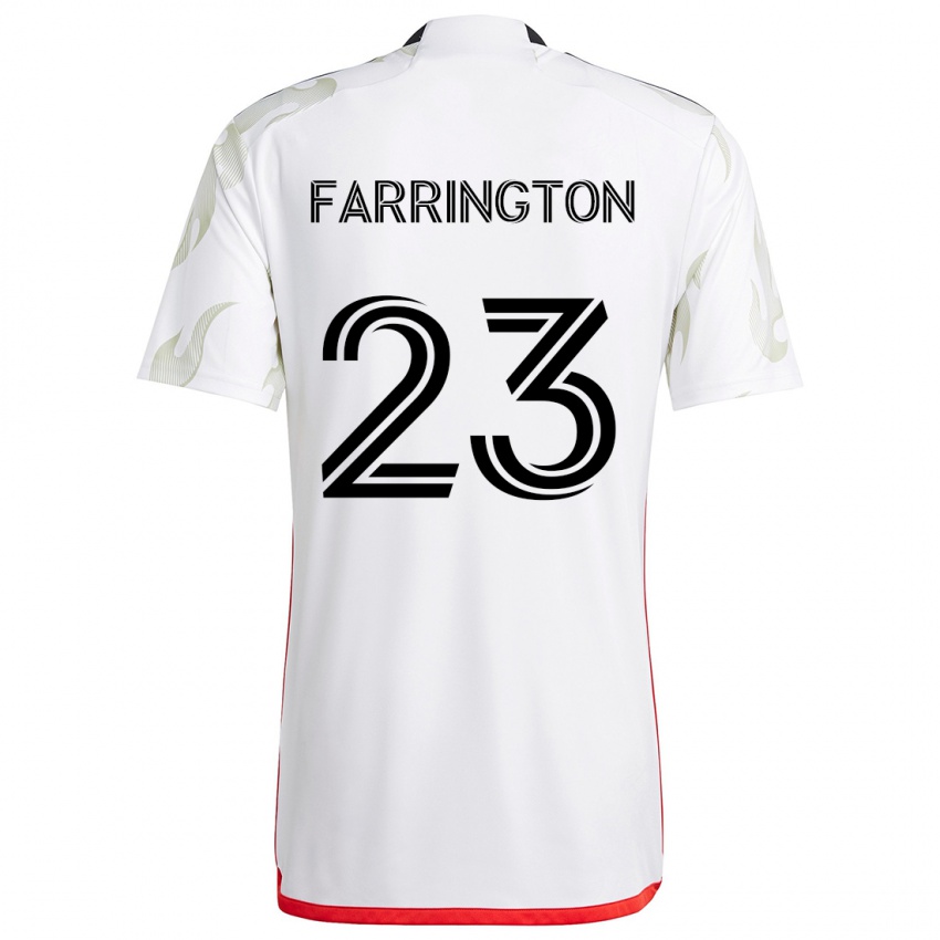 Kinder Logan Farrington #23 Weiß Rot Schwarz Auswärtstrikot Trikot 2024/25 T-Shirt Österreich