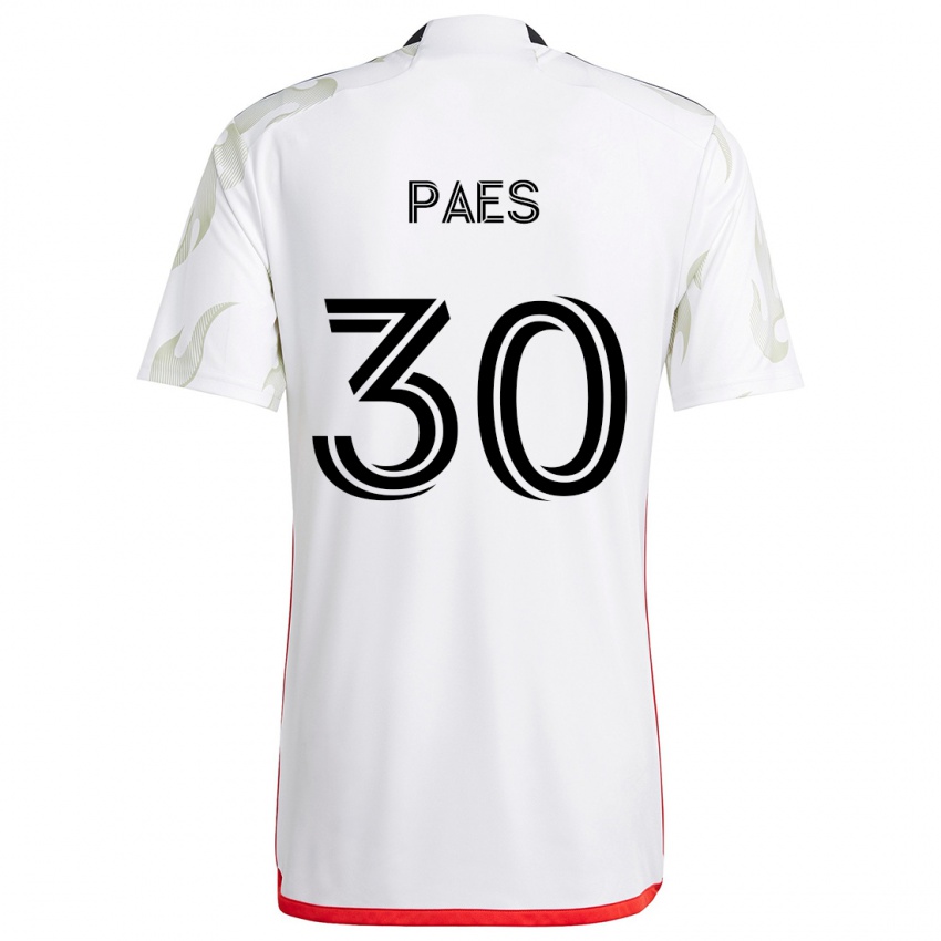 Kinder Maarten Paes #30 Weiß Rot Schwarz Auswärtstrikot Trikot 2024/25 T-Shirt Österreich