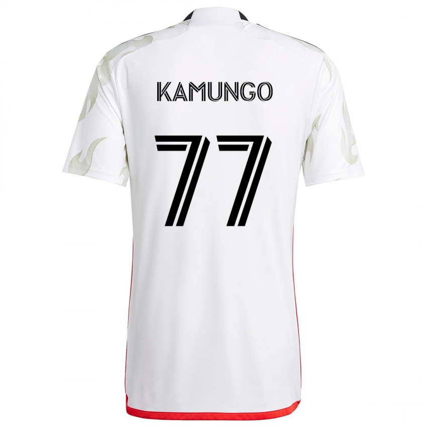 Kinder Bernard Kamungo #77 Weiß Rot Schwarz Auswärtstrikot Trikot 2024/25 T-Shirt Österreich